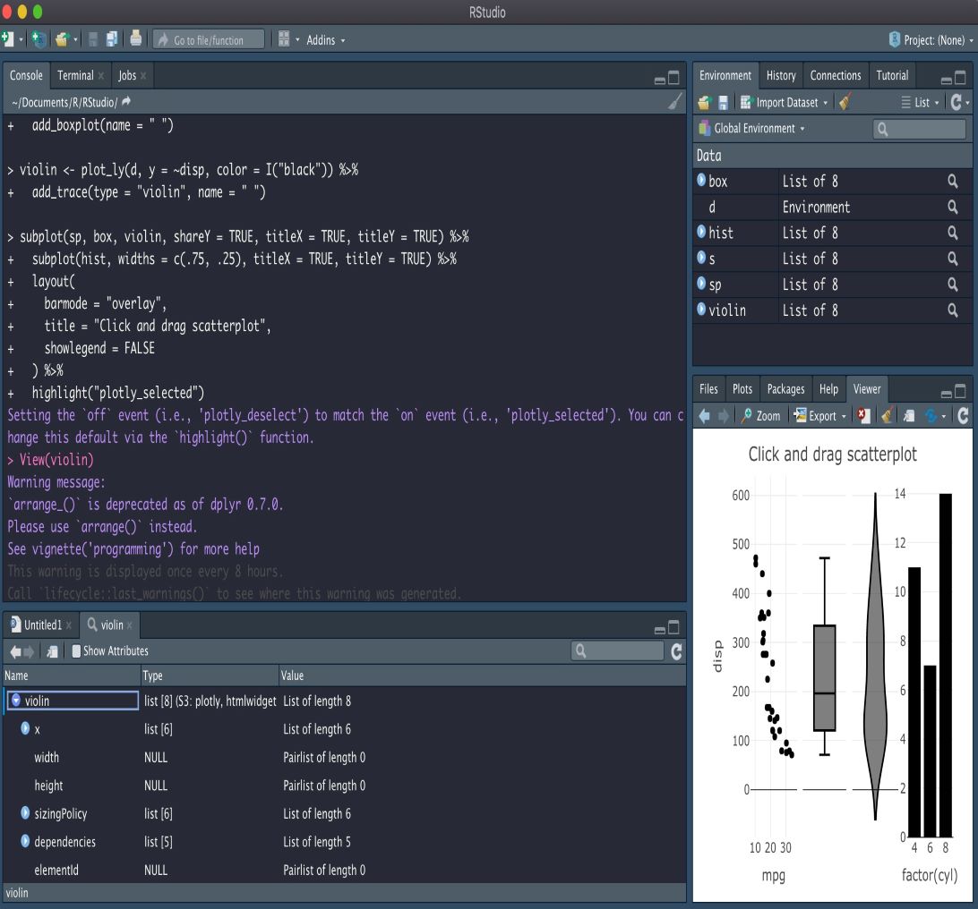 R Studio graphic interface image